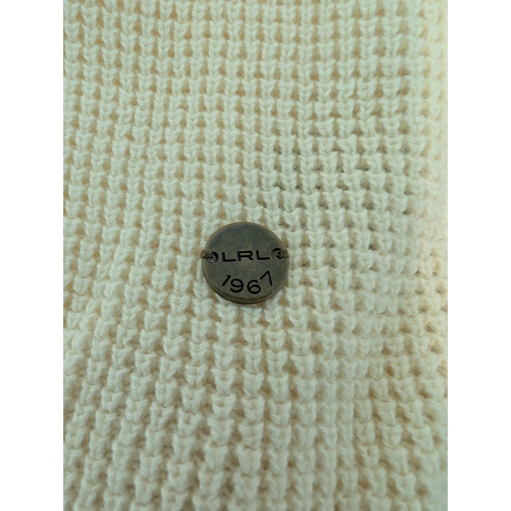 LRL Lauren Jeans CO Ralph Lauren Cream High Neck Knit Sweater Size M Women's - Picture 3 of 5
